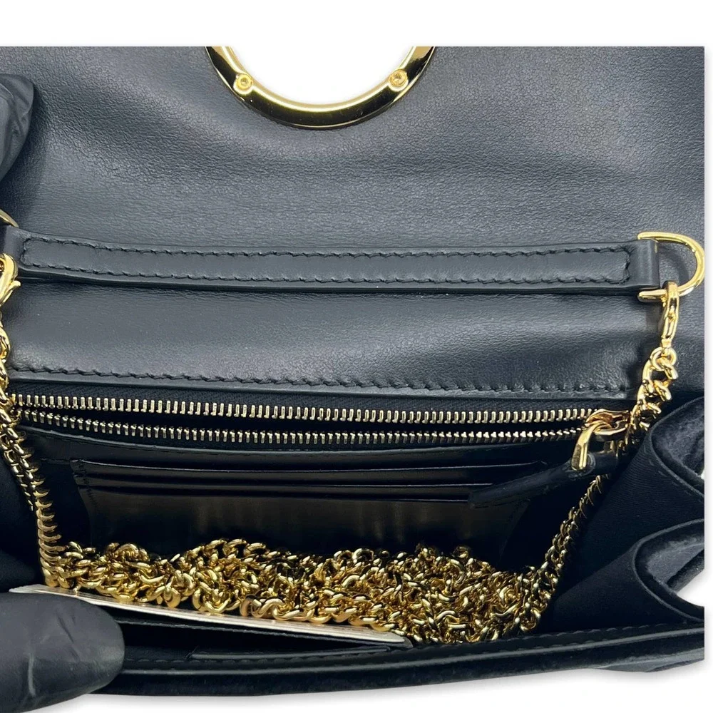 💛SOLD🖤 Fendi Velvet Wallet on Chain in Black - Picture 4 of 11